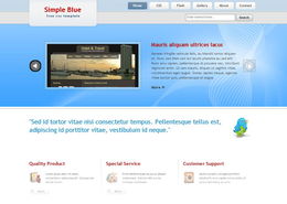 藍色產品展示企業CSS模板 - 寧波市海曙恩索網絡技術